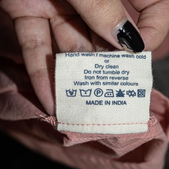 TALLULAH & HOPE Bird Embroidered Dress Waist-tie Peach Women's 6 - Picture 9 of 9